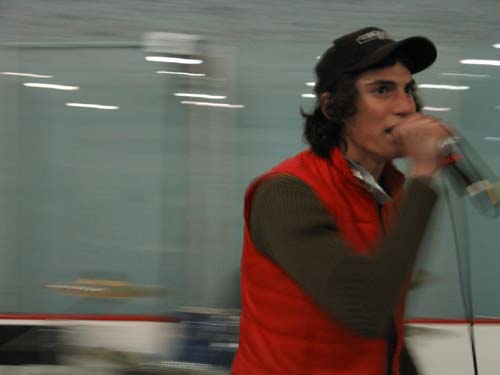 At an ice skating rink!